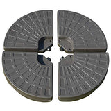 Outsunny Base para Sombrilla en 4 Partes Rellenable de Arena y Agua Desmontable para Jardín Patio al Aire Libre 100x100x10,5 cm Café