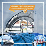 skandika Helsinki - 6 Personas - Tienda de campaña Familiar - túnel - mosquiteras (Gris)