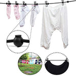 Wanxida 2 Piezas Portátil Tendedero, Elástico Ajustable Retráctil Cuerda de Ropa con 13pcs Hebillas de Posicionamiento Negro para Camping Senderismo Playa Viajes y Uso (Negro+Púrpura)