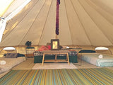 Psyclone - Tienda de campaña de suelo fijo con 10 ventanas de 5 m para todo tipo de clima, para 8 a 10 personas, de algodón, gran campana para la familia, camping, senderismo, festivales