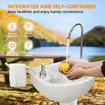 YITAHOME Estación de lavado de manos portátil para fregadero con soporte de lavabo de 17 L, ruedas enrollables, dispensador de jabón, toallero, para exteriores, viajes, jardín, lugar de trabajo