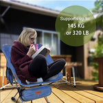 RISEPRO Sillas de Camping Plegables portátiles Ligeras de Mezclilla Bolsillo de Doble Cara para Caminatas al Aire Libre, mochileros, Viajes y Pesca al Aire Libre