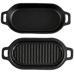BBQ-Toro Olla de Hierro Fundido con Tapa y Asas | 1 litro | 29 x 12,5 x 5,5 cm | Curada