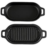 BBQ-Toro Olla de Hierro Fundido con Tapa y Asas | 1 litro | 29 x 12,5 x 5,5 cm | Curada