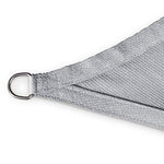 Lumaland toldo Vela de Sombra 100% Polietileno de Alta Densidad Filtro UV Incl Cuerdas Nylon 4x4x4 Gris Claro