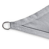 Lumaland toldo Vela de Sombra 100% Polietileno de Alta Densidad Filtro UV Incl Cuerdas Nylon 4x4x4 Gris Claro