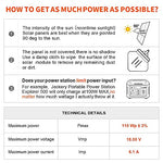 Placa Solar Plegable 100w monocristalino para cargar 12v Batería, PORTáTIL, impermeable,ideal embarcaciones, camping, caravanas