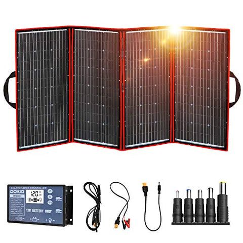 Kit Placa Solar Plegable de 300W 12V monocristalino portátil, plegable, camping, caravanas o autocaravanas para batería de 12V
