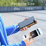 Cargador Solar de 25000mAh con 4 Paneles solares y 2 Puertos, Cargador de teléfono portátil para Acampar al Aire Libre Compatible con teléfonos Inteligentes y Tablets
