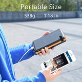 Cargador Solar de 25000mAh con 4 Paneles solares y 2 Puertos, Cargador de teléfono portátil para Acampar al Aire Libre Compatible con teléfonos Inteligentes y Tablets