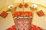 Cozy House Tienda de Campana de Lona de algodón para Acampar en Familia Impermeable al Aire Libre Yurta Glamping de Lujo (4M diámetro)