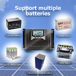 Controlador Solar de Carga de 60A 12V/24V/36V/48V Voltaje de Identificación Automática Regulador Inteligente con Pantalla LCD para Sistemas Solares Domésticos