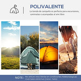 Outsunny Tienda de Campaña para 6-8 Personas con 4 Mosquiteros 2 Paneles de Tela Oxford y Bolsa de Transporte para Camping Senderismo Viajes 350x350x230 cm Blanco y Azul