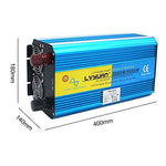 Inversor de Corriente Onda Sinusoidal Pura 3000W/6000W Convertidor 12V a 220V 230V con Control Remoto Salidas de AC Dobles & Pantalla 2 LED