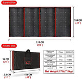 Kit Placa Solar Plegable de 300W 12V monocristalino portátil, plegable, camping, caravanas o autocaravanas para batería de 12V