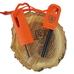 Pedernal Tactical Survival Naranja con rasgador | Camping, Supervivencia, Encendedor, Firestarter Magnesium Orange 33913