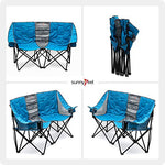 Sunnyfeel Silla de Camping Doble Plegable, Sillón de camping para exterior