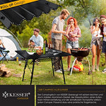 Kesser® Mesa de Camping Plegable, Mesa de Camping con Marco de Aluminio, Tablero Enrollable, Mesa Plegable con Ajuste de Altura Incl. Bolsa de Transporte con Correa, 120 x 70cm - bis 30 kg