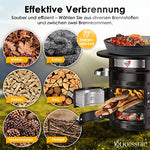 KESSER® Horno de cohetes con sartén de hierro fundido con bolsa de transporte