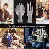 Set tenedor y cuchara plegable Spork Titanio senderismo y camping