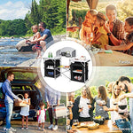 COSTWAY Mesa de Camping Plegable con Organizado Cocina de Camping Armario de Tela y Marco de Aluminio para Fiesta Picnic Exterior