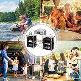 COSTWAY Mesa de Camping Plegable con Organizado Cocina de Camping Armario de Tela y Marco de Aluminio para Fiesta Picnic Exterior