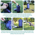 Navaris Ducha Solar portátil para Camping - Ducha Plegable de Exterior con Bomba de pie - Agua Caliente al Aire Libre de excursión o Playa - 11 L