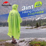 Naturehike 3 en 1 multifunción Poncho Impermeable para IR de excursión de Pesca Montañismo NH17D002-M
