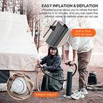 JINGRU Tienda de campaña Inflable Impermeable para Pesca, Senderismo, caping, mochilero,Tienda Inflable, Beige