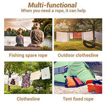 Nbrand Tendedero Retráctil, Camping Cuerda de Tender Viaje, Cuerda Tendedero Portátil de 8m, Hebilla Fija + Clip, a Prueba de Viento, Apto para Baño, Lavandería, Balcón, Jardín o Viajes al Aire Libre