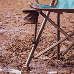 Uquip Roxy - Silla de Camping con portabotellas - Estructura Estable de hasta 120 kg - Azul