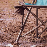 Uquip Roxy - Silla de Camping con portabotellas - Estructura Estable de hasta 120 kg - Azul