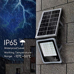 Kit Luz Led Solar con mando a distancia, 50W, 6500K luz blanca, Resistente al agua IP65.