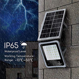 Kit Luz Led Solar con mando a distancia, 50W, 6500K luz blanca, Resistente al agua IP65.