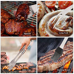 PHILORN Utensilios Barbacoas, Accesorios de Barbacoa [20Pcs] Herramienta Barbacoa, Utensilios Parrilla con Espátula Pinzas Barbacoa Pinceles Brochetas Sostenedores Maíz y Bolsa Fácil de Transportar