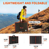 Placa Solar Plegable 100w monocristalino para cargar 12v Batería, PORTáTIL, impermeable,ideal embarcaciones, camping, caravanas