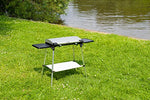 Campingaz 600 SG, estufa de camping con parrilla y soporte, cocina de gas compacta para exteriores, quemadores con protección contra el viento, tiempo de cocción extra rápido, almacenamiento compacto
