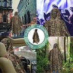 Euyecety Poncho Impermeable Poncho Lluvia, 3 en 1 Chubasquero Hombre Mujer/Toldo Manta/Estera de Camping, Transpirable Ligero Chubasquero Poncho con Capucha para Camping Trekking Senderismo