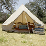 Psyclone - Tienda de campaña de suelo fijo con 10 ventanas de 5 m para todo tipo de clima, para 8 a 10 personas, de algodón, gran campana para la familia, camping, senderismo, festivales