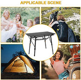 Nestling® 91 x 52cm Mesa para Acampada, Mesa Plegable De Aluminio, Altura Regulable,Al Aire Libre, Picnic/Barbacoa + (HombroPack) Negro