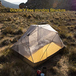 Naturehike Mongar Tienda de campaña de mochilero Ligero 2 Personas para el Excursionismo, el Senderismo y el Camping (Gris)