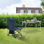WOLTU Set de 2 Silla Camping Sillas Plegables, Silla de Acampada Portátil, Ligera para Picnic, Playa, Jardín, Pesca, con Portavasos, Azul