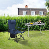 WOLTU Set de 2 Silla Camping Sillas Plegables, Silla de Acampada Portátil, Ligera para Picnic, Playa, Jardín, Pesca, con Portavasos, Azul