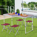 Outsunny Mesa Maleta 4 Tabures 120cm