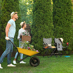 Relaxdays Silla Camping Doble, Plegable, Asiento Playa y Pesca, Compacta y Portátil, Posavasos, 80 x 139 x 46 cm, Gris
