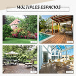 Outsunny Set de 2 Sillas Plegables de Ratán Jardín con Respaldo Alto y Ajustable de 7 Posiciones para Patio Terraza Exteriores 57x67,5x104 cm Gris