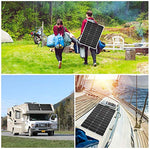 Placa Solar de 100W semiflexible ideal para la energía solar al aire libre, embarcaciones, camping, caravanas o autocaravanas