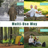 Euyecety Poncho Impermeable Poncho Lluvia, 3 en 1 Chubasquero Hombre Mujer/Toldo Manta/Estera de Camping, Transpirable Ligero Chubasquero Poncho con Capucha para Camping Trekking Senderismo