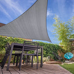 Lumaland toldo Vela de Sombra 100% Polietileno de Alta Densidad Filtro UV Incl Cuerdas Nylon 4x4x4 Gris Claro