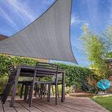 Lumaland toldo Vela de Sombra 100% Polietileno de Alta Densidad Filtro UV Incl Cuerdas Nylon 4x4x4 Gris Claro